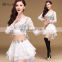 T-5146 France best sales newest Sexy lace hot drill belly dance top and skirt set