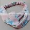 custom printed elastic hair band ribbon hair accessories fashion elastic flower printed headband women