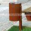 street furniture Corten metal 240 liter waste bin