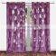 Competitive Price white damask velvet voile window curtains panel