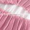 plain pink sleeveless pleated Top with pants 2pcs lovely Baby Girl suit