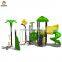 Kids outdoor playground plastic garden swing in playground for children slide