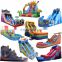 bouncy outdoor air filled adult obstacle big inflatable slide with rock climbing wall