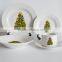 2016 new design Christmas tree 20pcs 30pcs round porcelain dinner set,vajilla de porcelana
