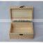 Rectangular wooden gift box with hinged lids