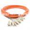 fan out optical pigtails 2core 900 um 1.5mtr fc/pc lc apc fiber optic duplex pigtail