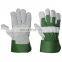 Wholesale Comfortable leather working gloves with rubberized cuff