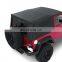 Soft Top with Tinted Windows without Doors for 10-15 Jeep Wrangler JK 2 Door