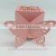 2016 Newest Wholesale Romantic Pink Butterfly Laser Cut Wedding Candy Box