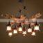 Luxury Wooden Chandelier For Hotel Lobby Vintage Home Lighting LED Pendant Light