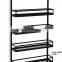 Wall Mount Spice Rack Organizer 5 Tier Height Adjustable Hanging Spice Shelf Storage for Kitchen Pantry Cabinet Door