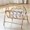 Hot Sale Rattan Woven Rack for Magazine Storage, Foldable Magazine Rack, Rattan Book Storage Organizer