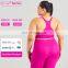 Plus Size Women Adjustable High Impact Sports Bra Gym Backless Wide Hem Fitness Top