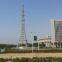 Rooftop broadcasting and television tower signal transmission tower