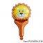 Wholesale Mini Animal Handheld Cartoon Stick Foil Balloons Animal's Head for Event Gifts Kids Toys Party Decoration