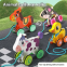 Solid Wood Animal Bell Car Toy for Boys Girls Hand-Pull Traction Rope Cute Style for Toddler Training Hand-Eye Coordination