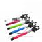 Poplar New Z07-5S Extendable Handheld Selfie Stick Self-timer Wired Control Monopod Tripod + Cell Phone Clip Holder For iPhone S