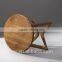 OA-4067 Solid Oak Corner Sofa Coffee Table with Wood Legs