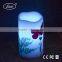 Battery operated remote control led flameless color changing candle