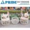 Round Shaped Outdoor Leisure White Soft PE Rattan Material Bali Synthetic Rattan Furniture