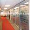 full glass office partition wall with aluminum frame