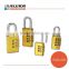 Luggage Resettable Letters Small Combination Brass Padlock