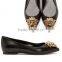 Celebrity Flats white heel shoes pointy toe skull embellished vamp new girls fashion design leather ballet flats
