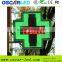outdoor animated shining cross iron cabinet shining pharmacy led display sign