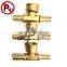 Hot forging no lead brass pex female tee fitting 1/2''-1''