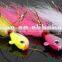 China wholesale jig fishing lure bucktail jig head with VMC hook