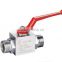 Cheap First Choice brass red color handle stop valve