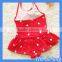 HOGIFT baby cute siamese dress style swimwear child dot pattern dance dress with headdress