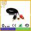 Gold plated 3.5mm headphone jack y splitter audio adapter cable audio cable voice box/computer
