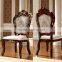 Wholesale Leather Fabric Velvet Upholstered Seating Royal Crown Antique Hand Carved Wooden Chair