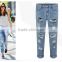 Best selling brand new European style women's ripped jeans washed ripped loose jeans with holes casual biker jeans                        
                                                Quality Choice