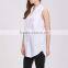 Wholesale Long Style New Model Sleeveless Shirts for Women 2016 Blank Shirt