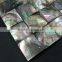 2016 big chips 48*48mm Blacklip sea shell mosaic tile with resin backing