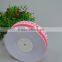 Flowers ribbon with white edged