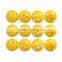 20pcs/lot Yellow Plastic Whiffle Airflow Durable Hollow Golf Practice Training Sports Balls