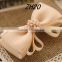 Beige Color Ribbon With Rhinestone Hair Bow Accessories Supplies