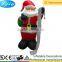 DJ-XT-49 inflatable santa claus check bag presents 2015 christmas decoration sack bag with drawstring