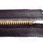 3# metal copper zipper fastener close end zipper with copper 45YG slider jeans zipper