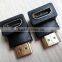 General design 90 degree right angle adapter HDMI male to HDMI female adapter with high quality