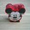Mickey Mouse shaped portable metal coin bank with handle
