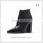 OB70 hot sale 2013 thick heel boots rubber sole pointed toe leather boots women