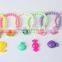 Cute girls bracelet hairgrips set plastic candy flower bangle jewelry set