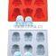 BPA Free Heart Shape Custom Silicone Ice Cube Trays with Red Color