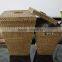 New style Rattan laundry basket with handles and lid