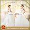 VIL-07 Elegant V-neck Beaded Lace Appliques Sleeveless Ball Gown Backless Wedding Dresses with Court Train