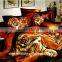 Reactive animal designs 100% polyester fabric colorful 3d duvet cover home textile